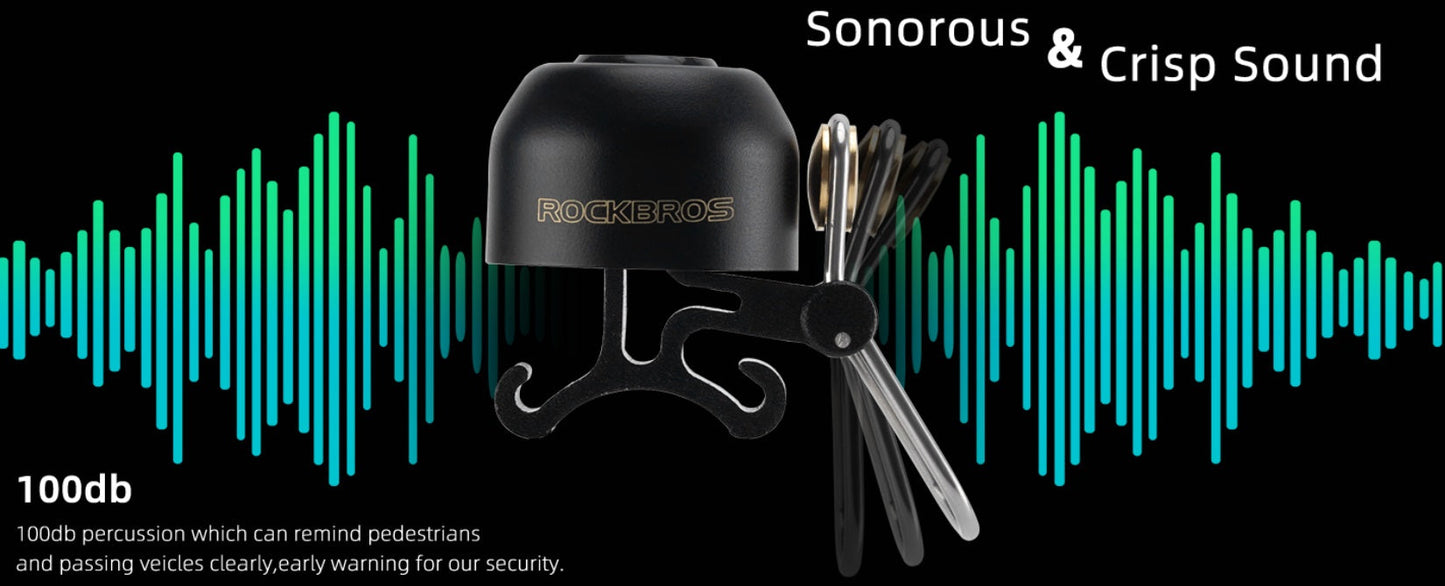 ROCKBROS kerékpár csengő kormány klasszikus, mountain bike retro kerékpár csengő hangos csengő kerékpár réz bicikli csengő 22-34 mm-hez