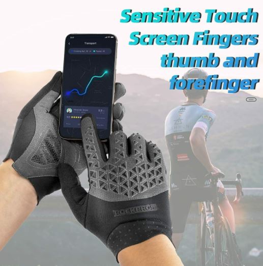 ROCKBROS Mountain Bike kesztyű Kerékpáros kesztyű Érintőképernyős SBR M-XXL Unisex