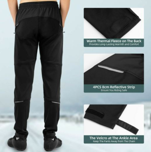 ROCKBROS Téli kerékpáros nadrág termál mountain bike nadrág szélálló kerékpáros nadrág hosszú nadrág M-4XL