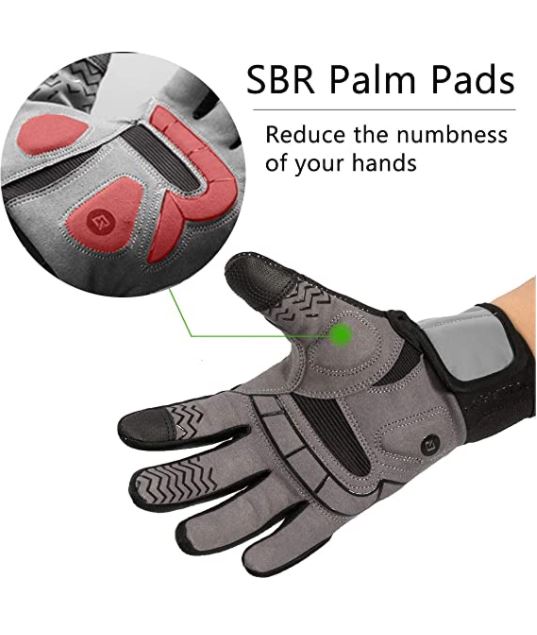 ROCKBROS Kerékpáros kesztyűk Szélálló Full Finger