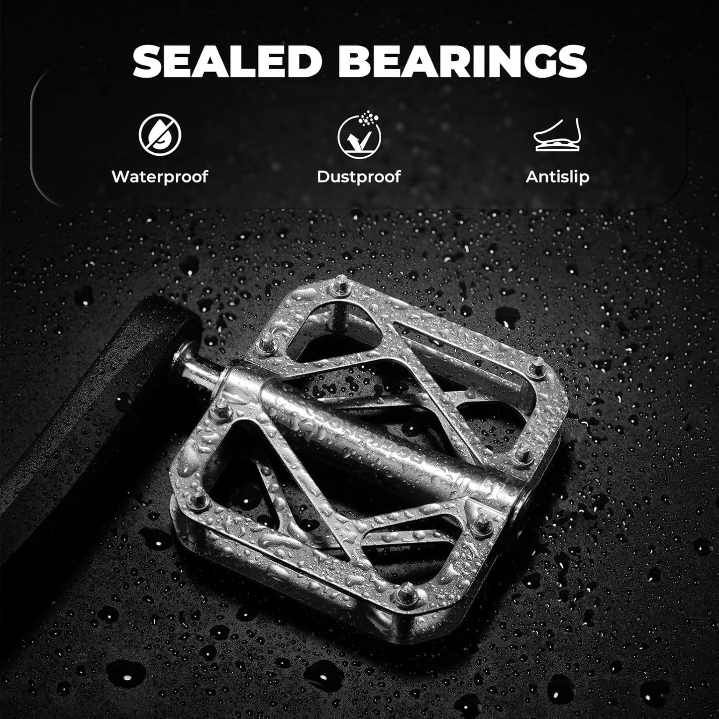 ROCKBROS kerékpár pedálok mountain bike titán ötvözetből 3 csapágyas MTB pedál platform MTB 250g lighthoz