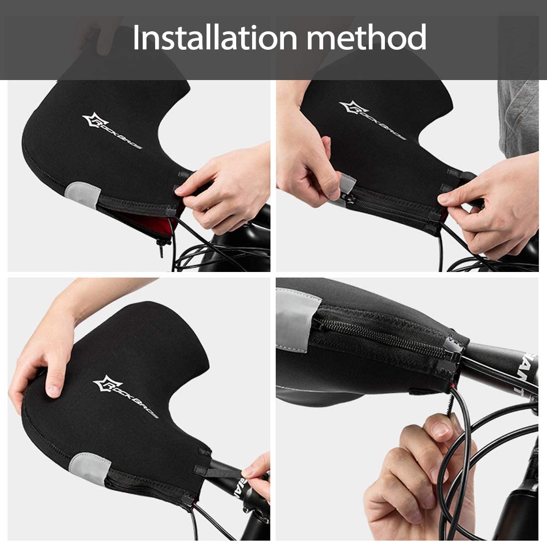 ROCKBROS D16-B Kormánykesztyűk Téli Termikus Szélálló Kerékpárhoz Vízálló