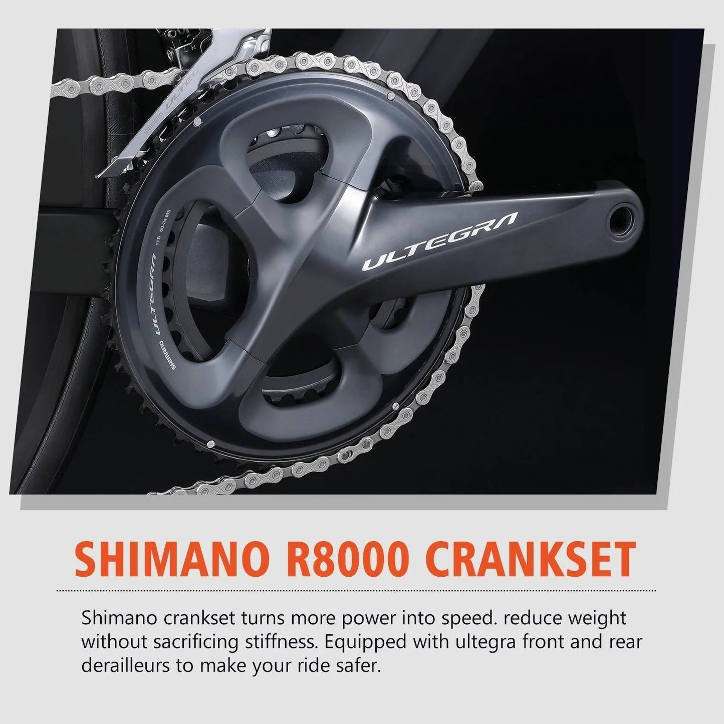 RINOS karbon országúti kerékpár 700C Shimano Ultegra R8000 22 sebességes Odin5.0
