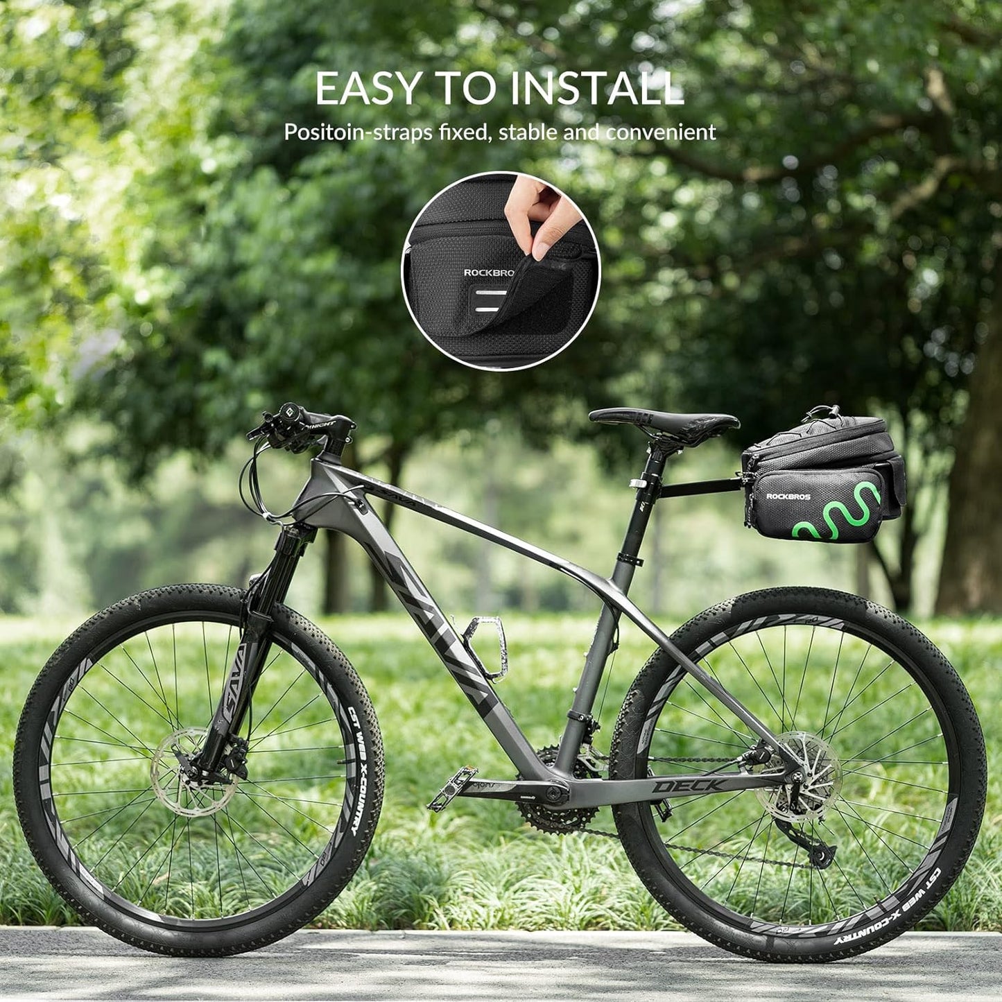 ROCKBROS hordtáska kerékpár nyeregtáska gyorskioldós bővíthető 6/8L