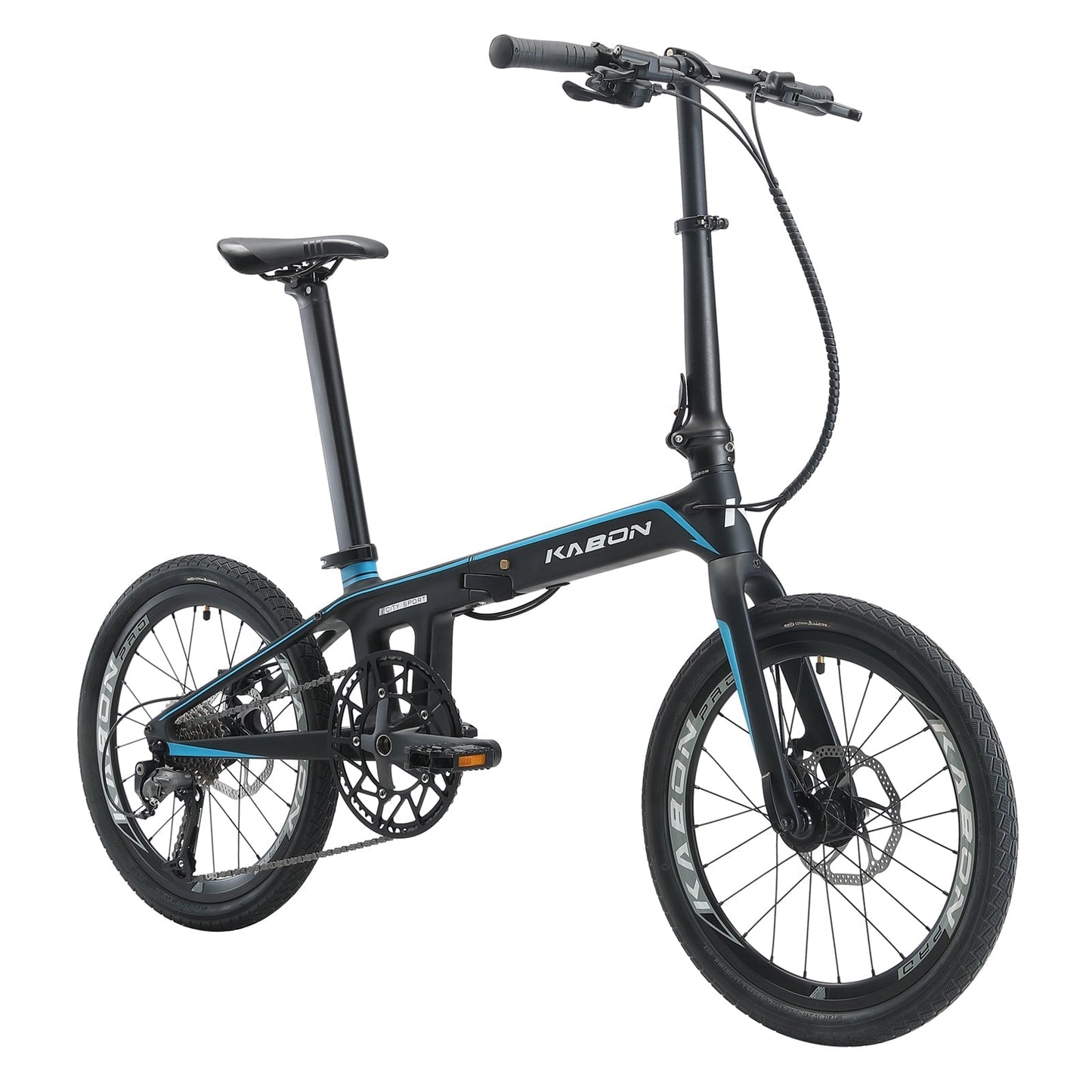 KABON City összecsukható kerékpár Carbon Shimano Altus 9S 20 hüvelykes