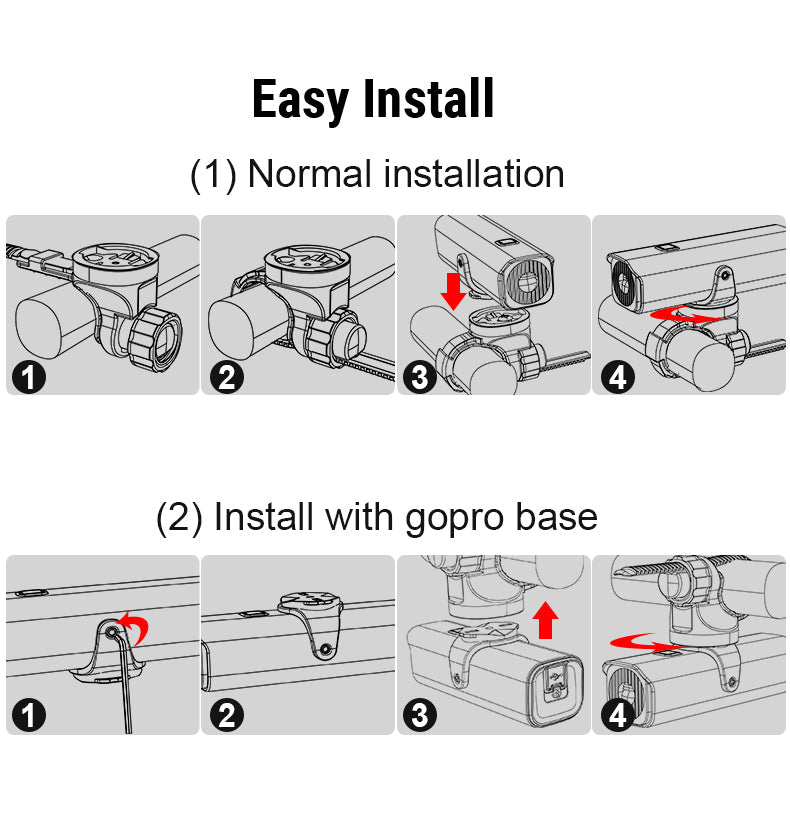 TOWILD CL1000 kerékpáros lámpa éjszakai kerékpározáshoz kompatibilis a Garmin/GoPro Mount 1000 Lumen fényes kerékpáros fényszóróval 4000 mAh akkumulátorral vízálló kerékpáros lámpa ingázókhoz