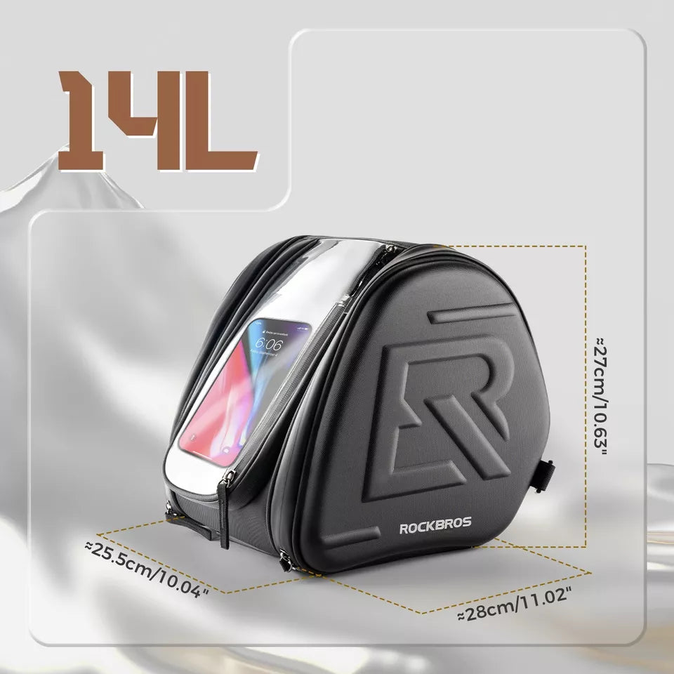 ROCKBROS első motoros táska 14L EVA tanktáskával tanktáska mobiltelefon táska