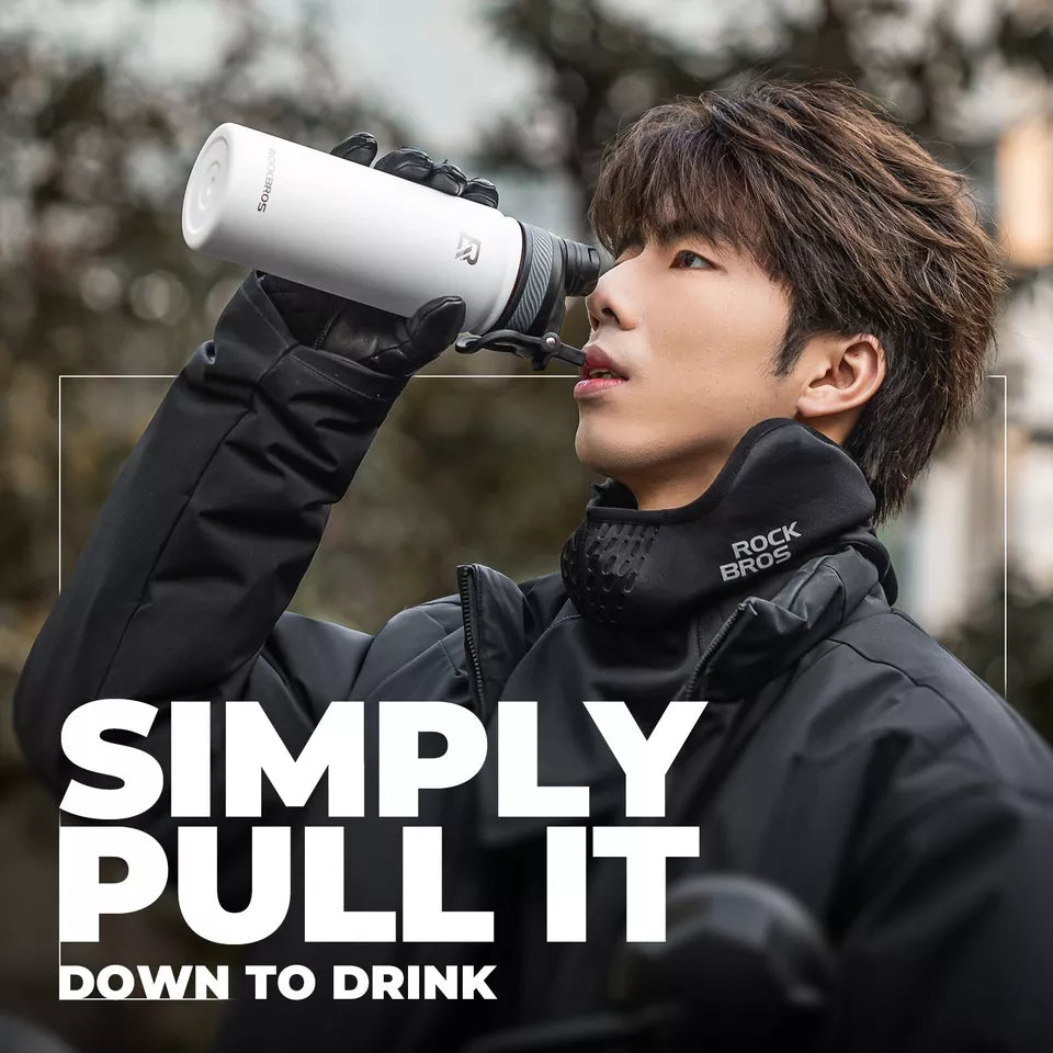 ROCKBROS Winter Half Balaclava elektromos kerékpár/kerékpár/motor maszk polár aludni melegen