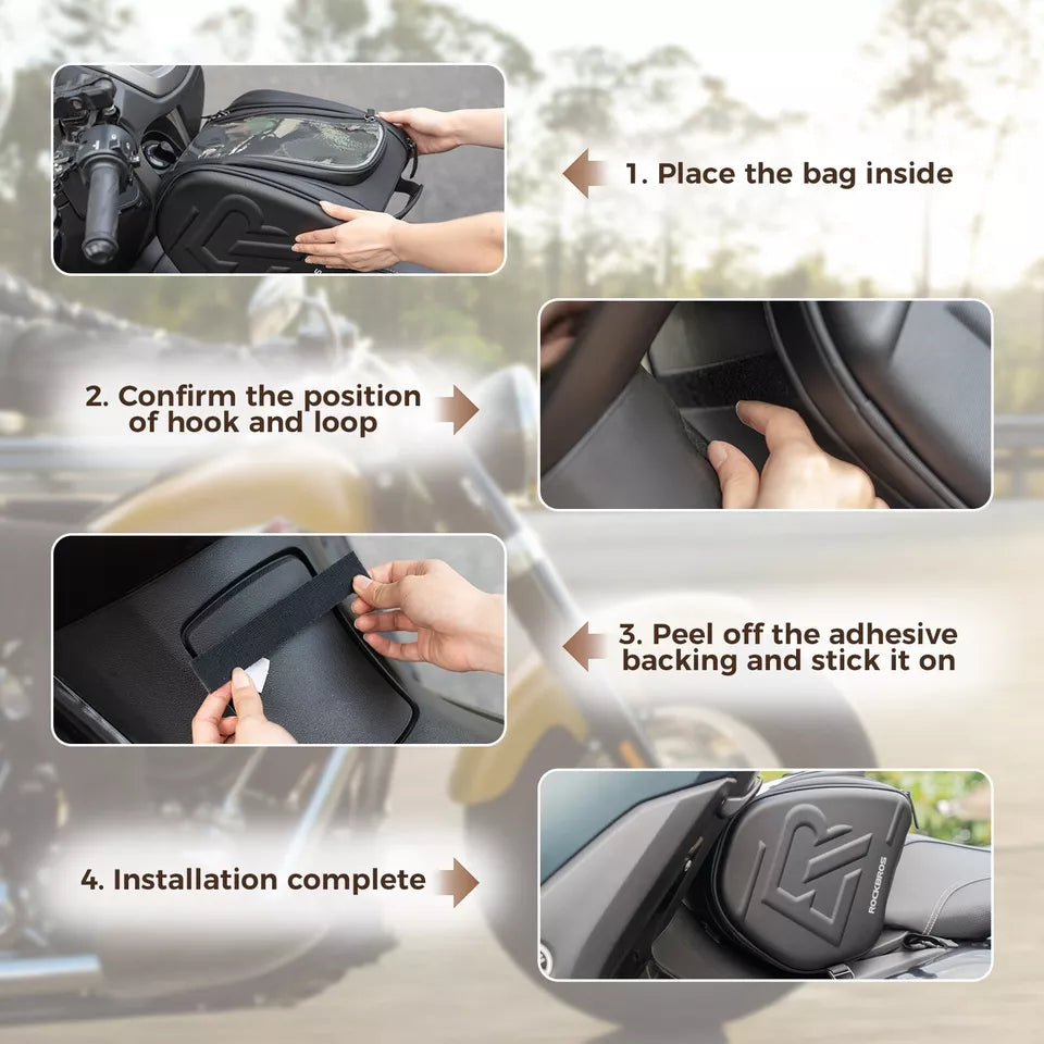 ROCKBROS első motoros táska 14L EVA tanktáskával tanktáska mobiltelefon táska