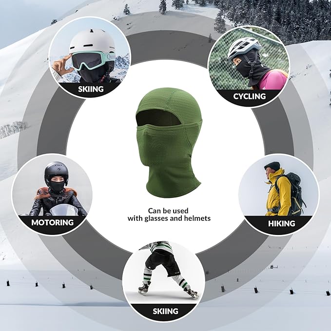 Qunature Balaclava Téli Símaszk Balaclava Sí Motorkerékpár Arcmaszk Női/Férfi Meleg, Szélálló Légáteresztő Balaclava szabadtéri sportokhoz Síelés Snowboard Kerékpározáshoz