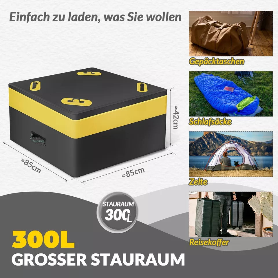 ROCKBROS 300L autós tetőtáska vízálló autós poggyásztáska tetőbox összecsukható PVC