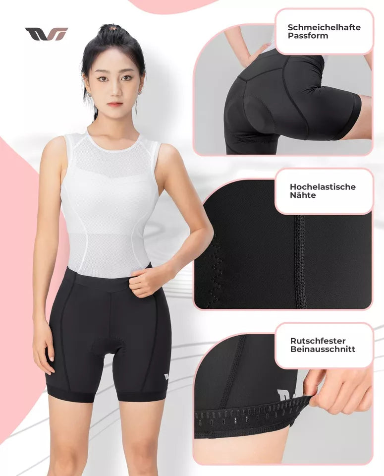 ROCKBROS női országúti kerékpáros rövidnadrág, kerékpáros párnázott kerékpáros rövidnadrág