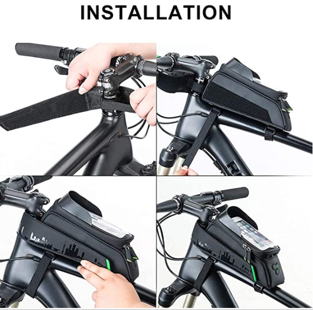 ROCKBROS 029 Kerékpárvázas táska Vízálló mobiltelefon tok Érintőképernyő 5,8 és 6,0 hüvelykes mobiltelefonokhoz