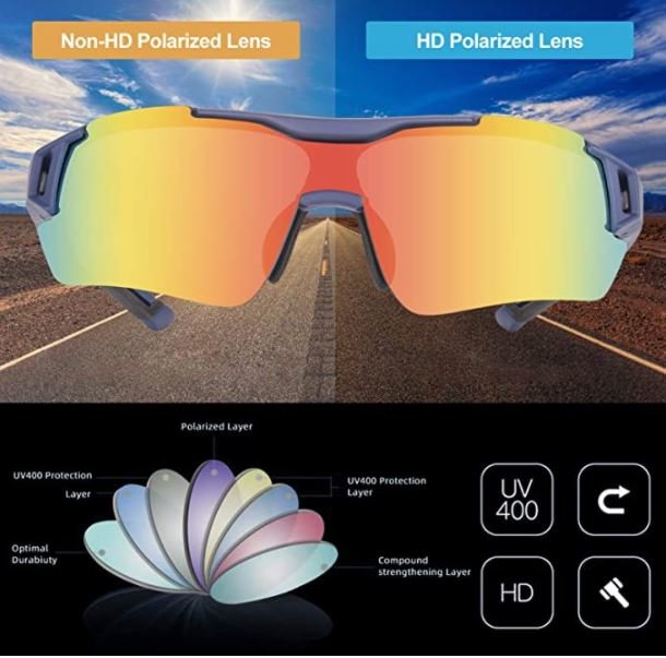 ROCKBROS 10117 Polarizált napszemüveg UV400 Protection Ultra könnyű
