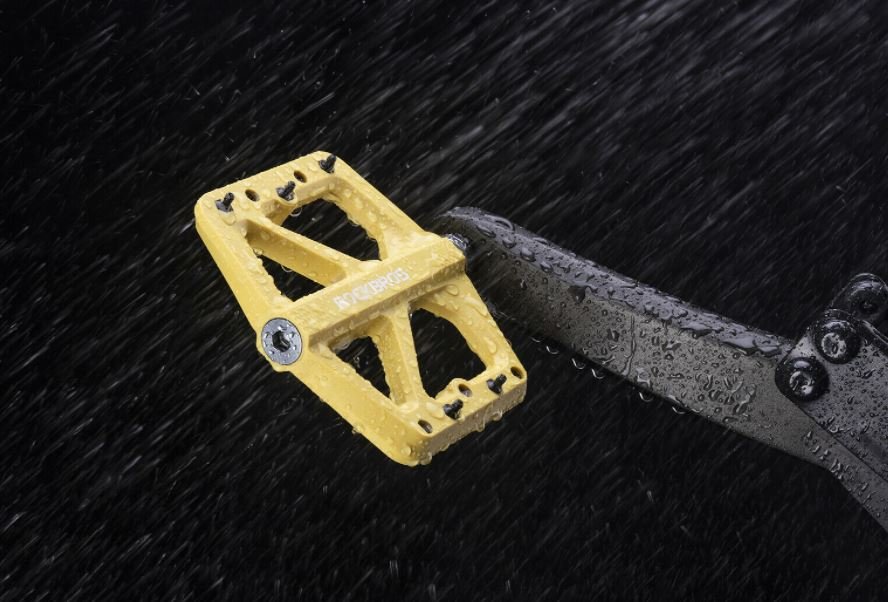 ROCKBROS kerékpár nylon pedálok csúszásmentes MTB lapos pedálok 9/16 hüvelykes 3 lezárt csapágyak