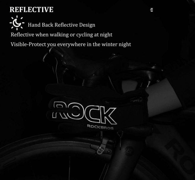 ROCKBROS Kerékpáros kesztyűk Téli motoros MTB kesztyűk