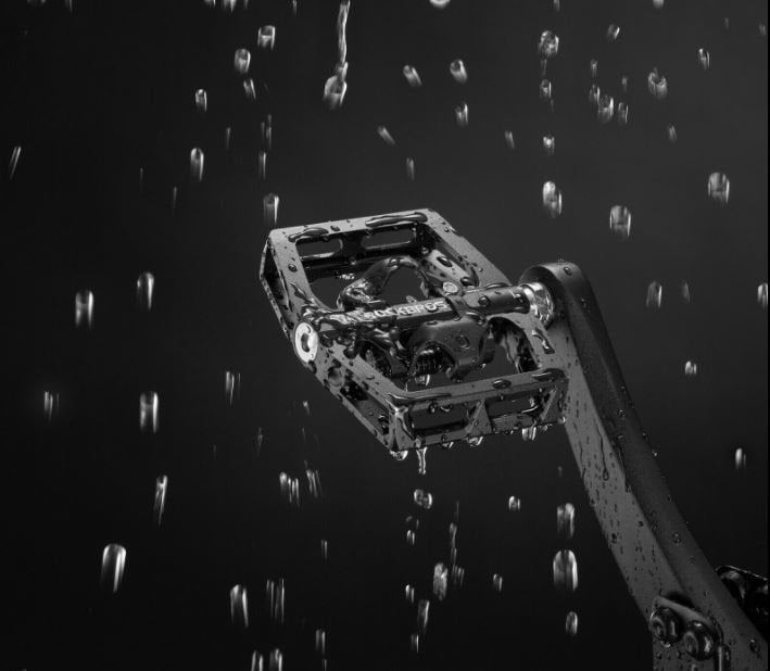 ROCKBROS kerékpár pedálok klip nélküli félplatform SPD pedálokkal 9/16 hüvelykes fekete