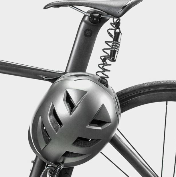 ROCKBROS Mini kerékpárzár kábel sisakzár motorkerékpár jelszavas zár fekete