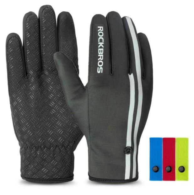 ROCKBROS Full Finger Gloves Kerékpáros kesztyű Érintőképernyős országúti kerékpár