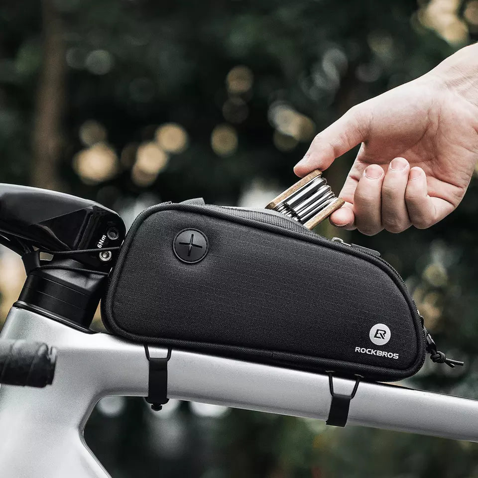 ROCKBROS váztáska fejhallgatólyukkal kerékpárvázas felső csőtáska MTB