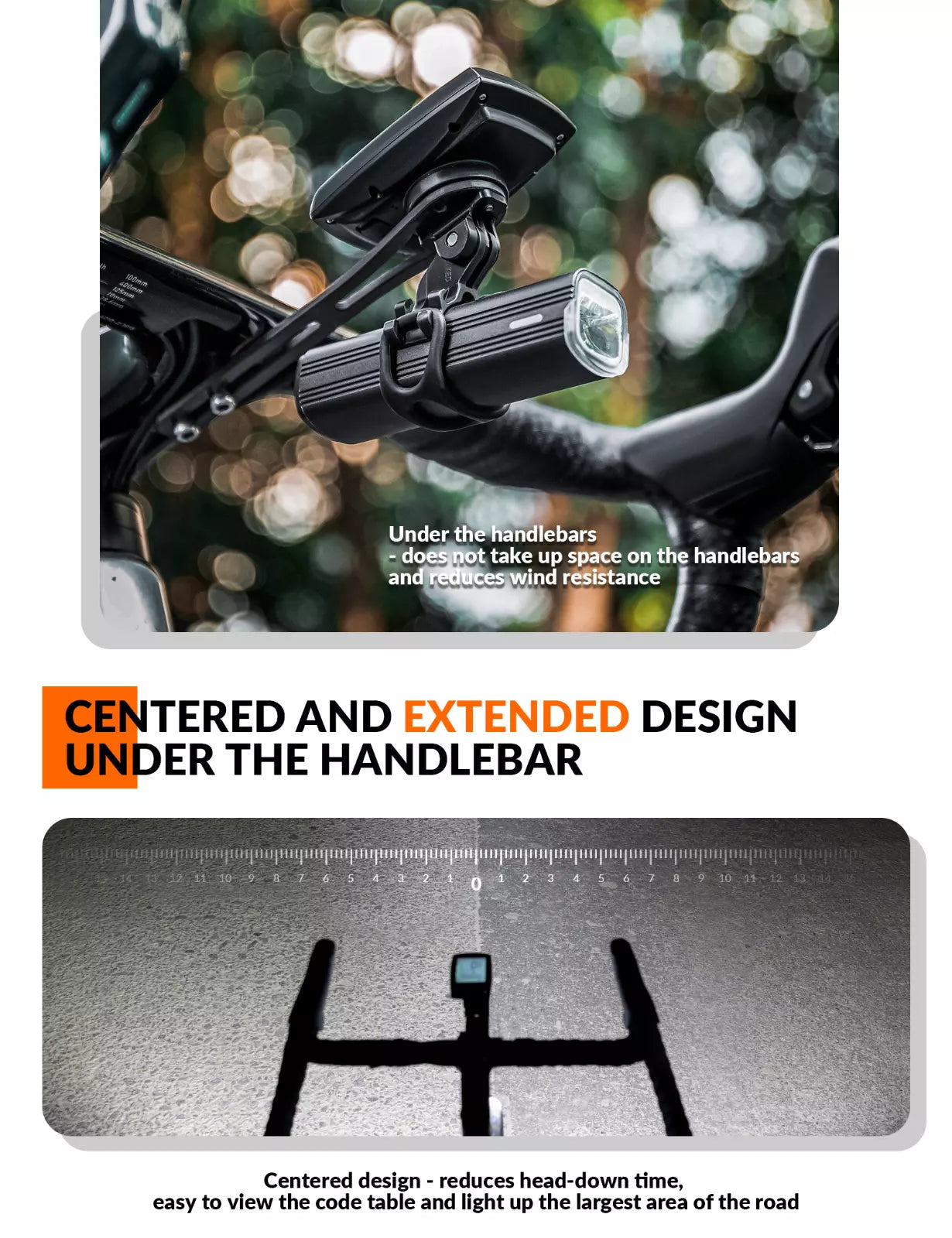 ROCKBROS Kerékpár számítógép GPS rögzítésű Kerékpárlámpa Adapter GoPro Carbon Fiber