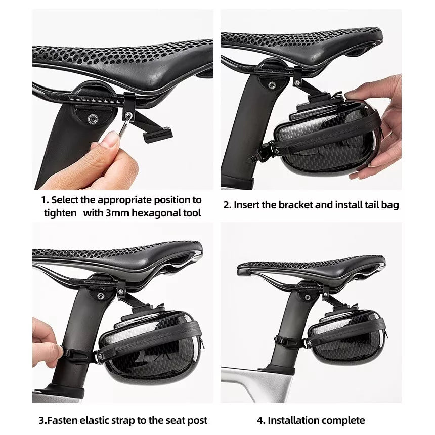 ROCKBROS kemény héjú nyeregtáska kerékpártáska üléstáska gyorskioldással 0,4L