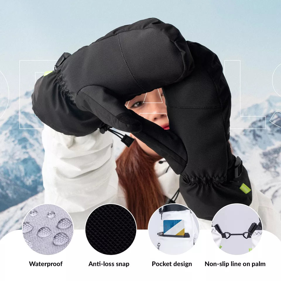 Qunature meleg síkesztyűk vízálló snowboard kesztyűk XS-XL női/férfi