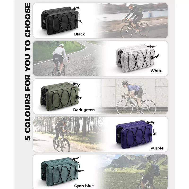 ROCKBROS 1L kerékpár duplavázas táska felső csőtáska elöl 5 szín országúti kerékpárhoz MTB