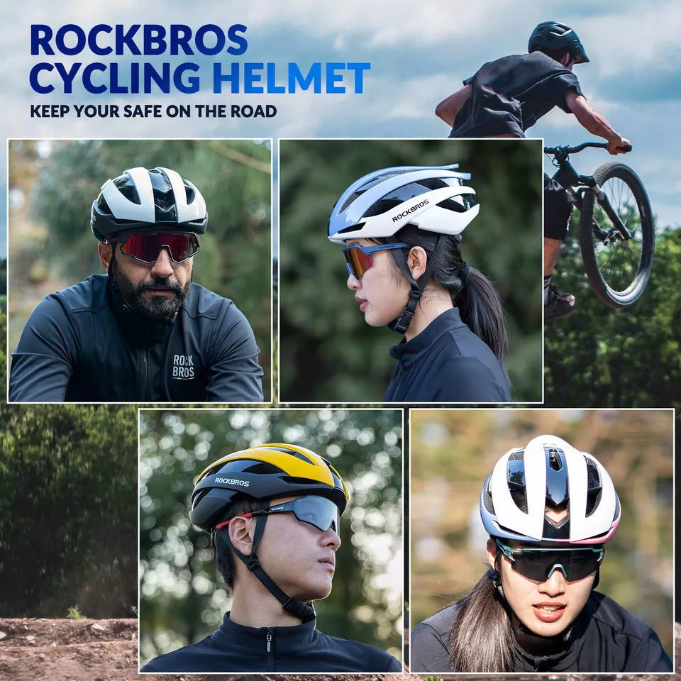 ROCKBROS kerékpáros sisak női és férfi kerékpáros sisak 4 színű védősisak M/L 55-61 cm