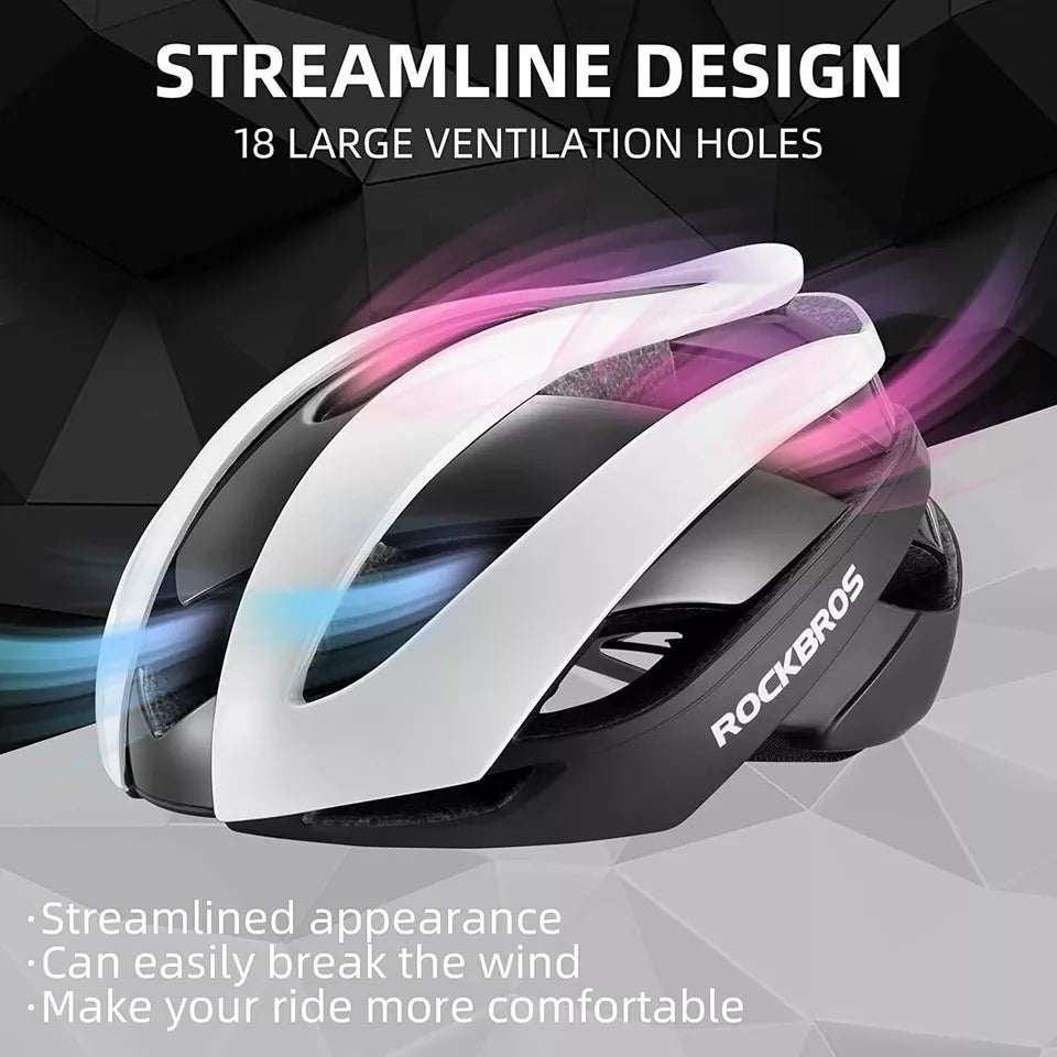ROCKBROS kerékpáros sisak női és férfi kerékpáros sisak 4 színű védősisak M/L 55-61 cm