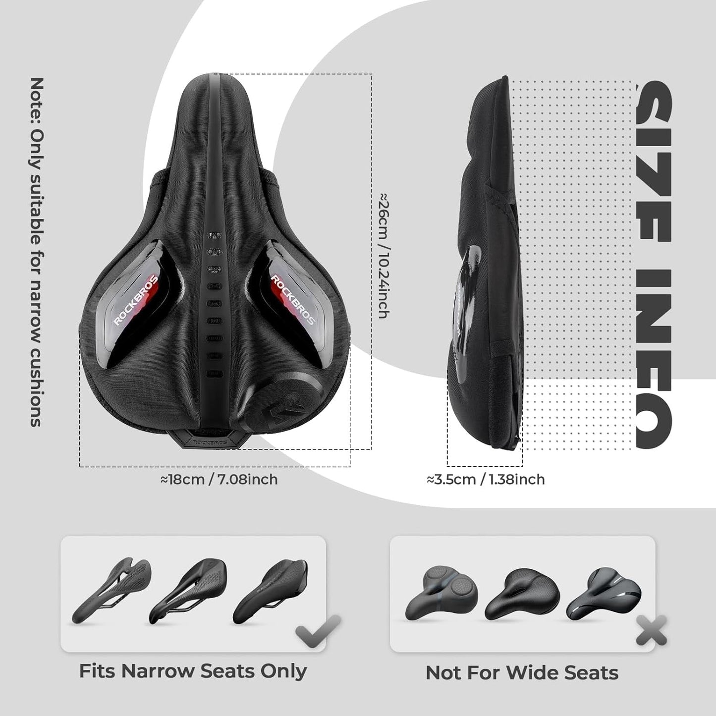 Kerékpár üléshuzat esővédő zselés nyereghuzattal MTB országúti kerékpárhoz e-bike piros/kék