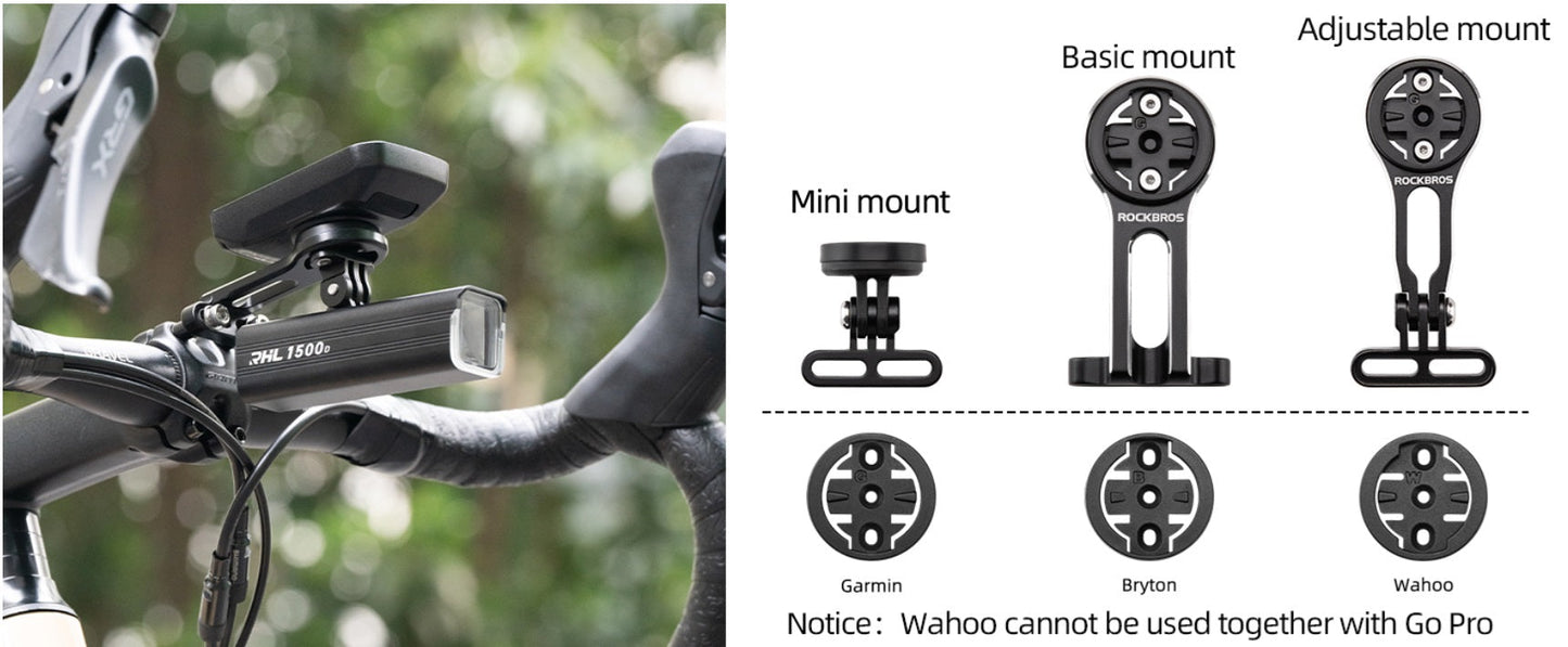 ROCKBROS kerékpáros számítógép tartó Garmin Bryton Wahoo GPS kormánytartó alumíniumhoz