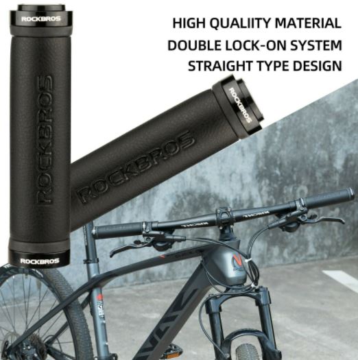 ROCKBROS Kerékpár markolat Rögzíthető kormánymarkolat MTB kerékpár csúszásgátló fekete
