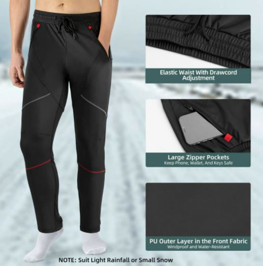 ROCKBROS Téli kerékpáros nadrág termál mountain bike nadrág szélálló kerékpáros nadrág hosszú nadrág M-4XL