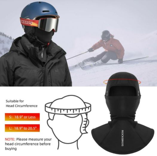 ROCKBROS Balaclava motorkerékpárhoz téli balaclava meleg kerékpározáshoz