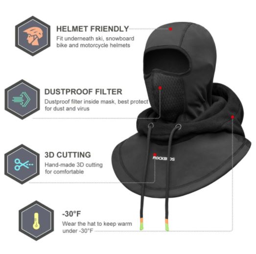 ROCKBROS símaszk Thermo Fleece Balaclava Winter Cap Balaclava Under Sisak