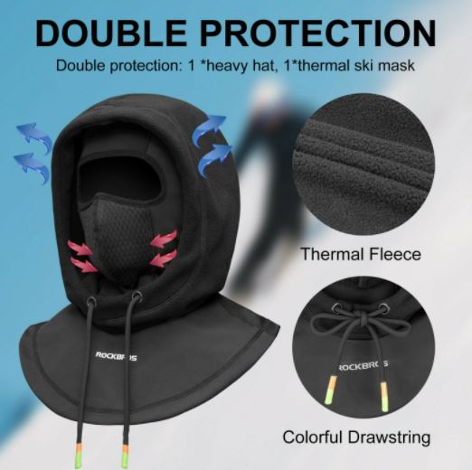 ROCKBROS símaszk Thermo Fleece Balaclava Winter Cap Balaclava Under Sisak