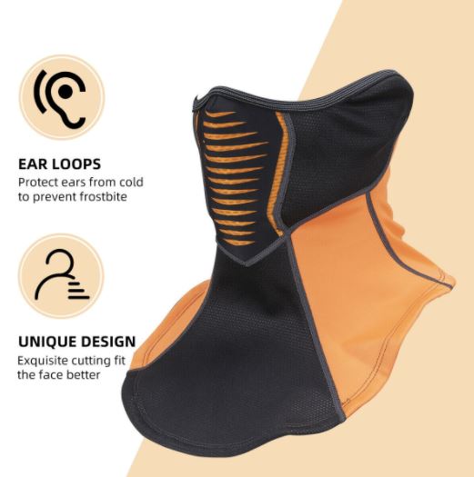 ROCKBROS Téli balaclava motorkerékpár félálarc balaclava bandana kerékpár kültéri