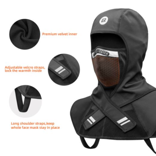 ROCKBROS Balaclava Winter Mask Polár Símaszk Szélálló Motorkerékpár kerékpározás