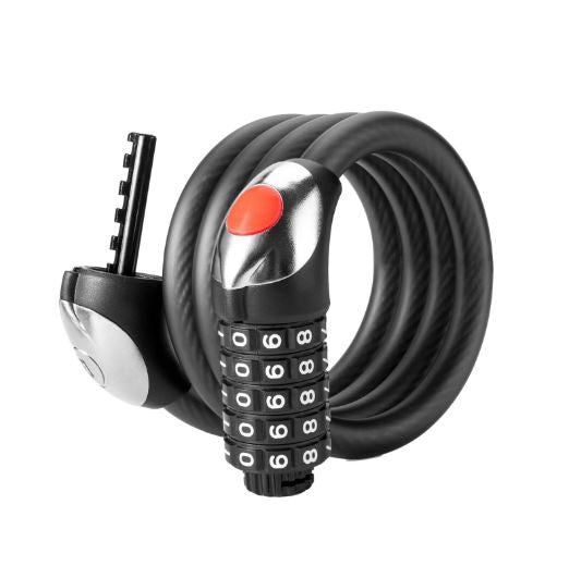 ROCKBROS Kerékpárzár 120cm/180cm kábelzár 5 részes kombinált zár acél