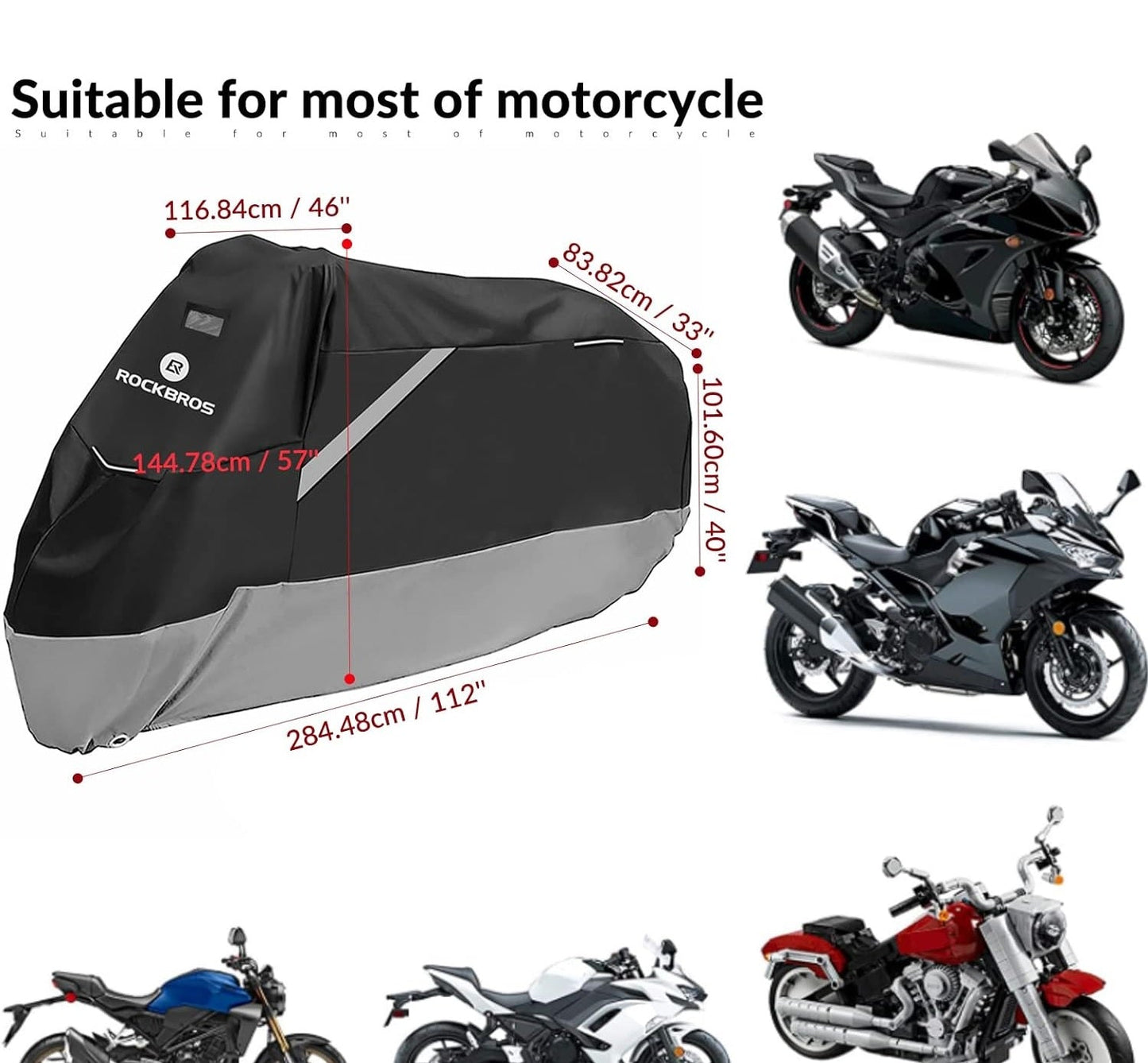 ROCKBROS Motorkerékpár Garázs Motorkerékpár burkolat Vízálló