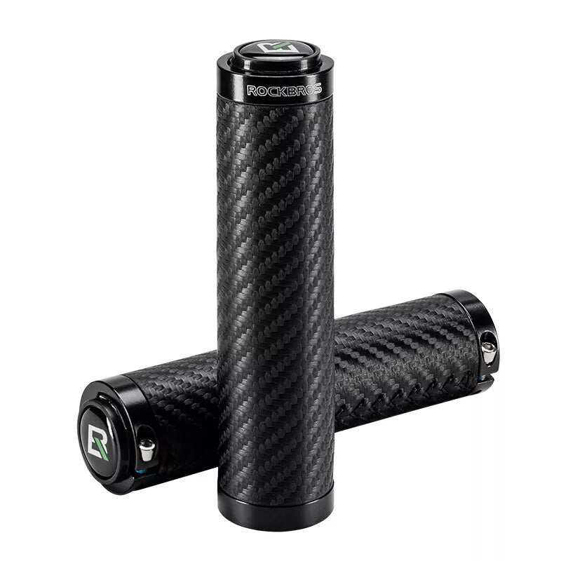 ROCKBROS kerékpár fogantyúk szénmintás kerékpár kormányrúd markolat kettős zár 22,2 mm