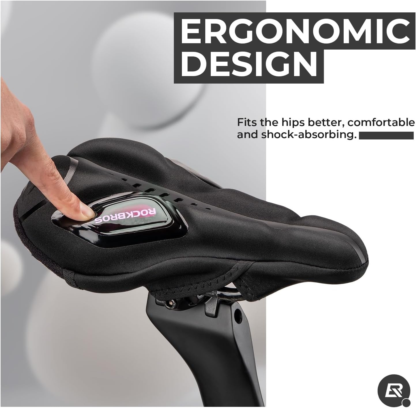 Kerékpár üléshuzat esővédő zselés nyereghuzattal MTB országúti kerékpárhoz e-bike piros/kék