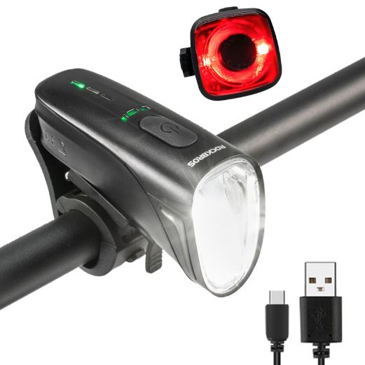 ROCKBROS kerékpár lámpa készlet 200M világítás StVZO hátsó lámpa LED IPX5 kerékpár lámpa