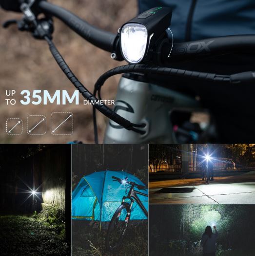 ROCKBROS kerékpár lámpa készlet 200M világítás StVZO hátsó lámpa LED IPX5 kerékpár lámpa