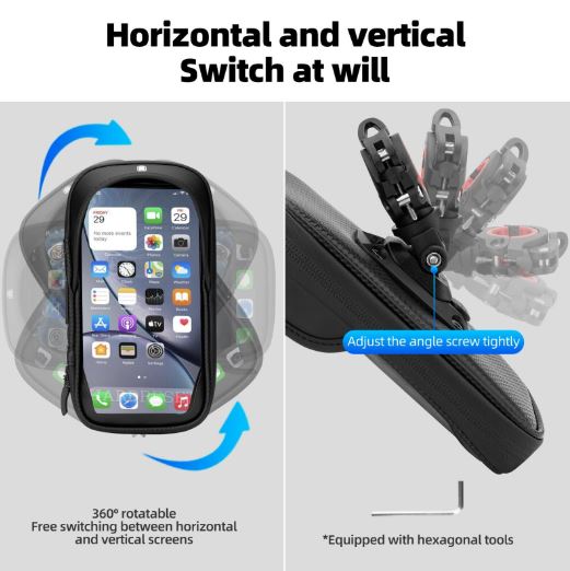ROCKBROS Mobil táska kerékpár váz táska mobiltelefon tartó kormánytáska 6,2 hüvelykes mobiltelefon motorkerékpárhoz