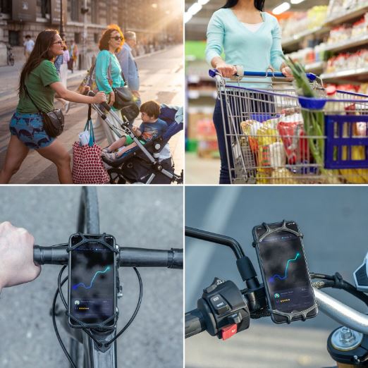 ROCKBROS mobiltelefon-tartó kerékpár 360°-ban forgatható telefontartó 4,0-6,8 hüvelykes okostelefonhoz