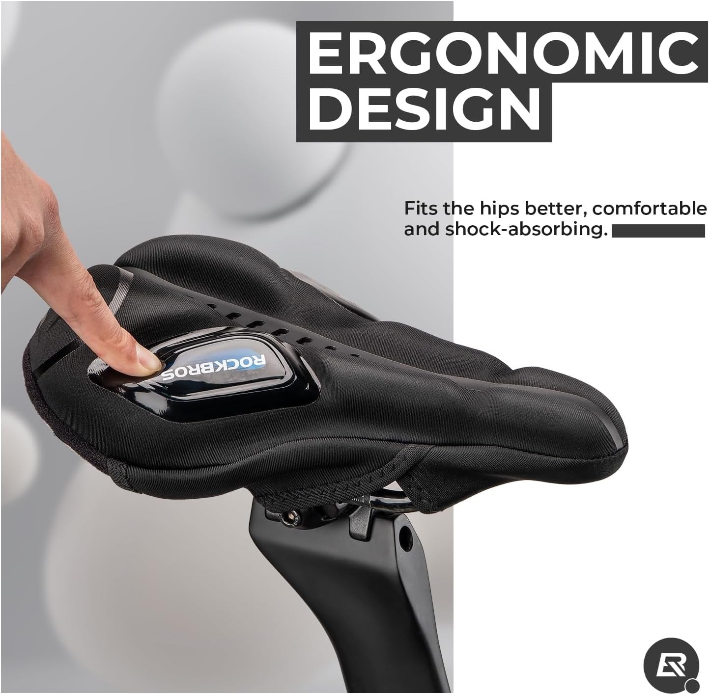 Kerékpár üléshuzat esővédő zselés nyereghuzattal MTB országúti kerékpárhoz e-bike piros/kék