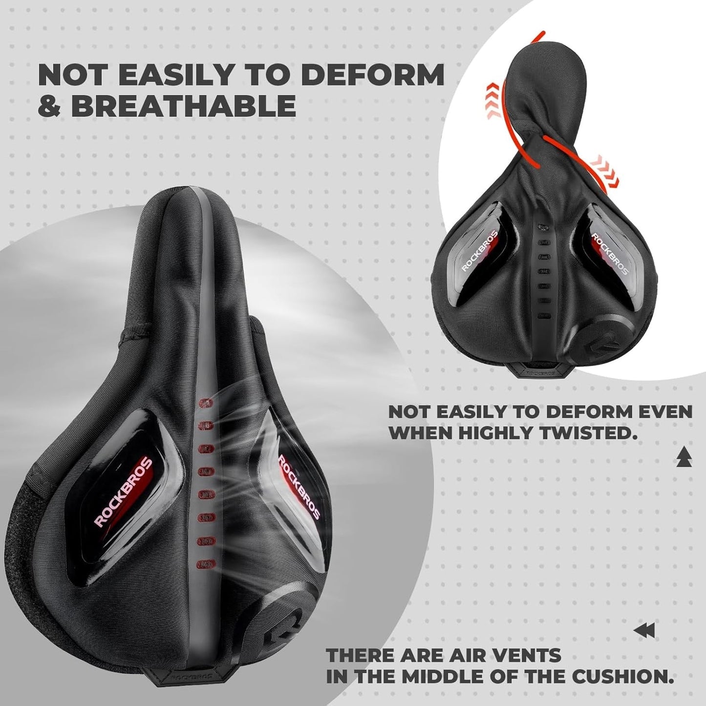 Kerékpár üléshuzat esővédő zselés nyereghuzattal MTB országúti kerékpárhoz e-bike piros/kék