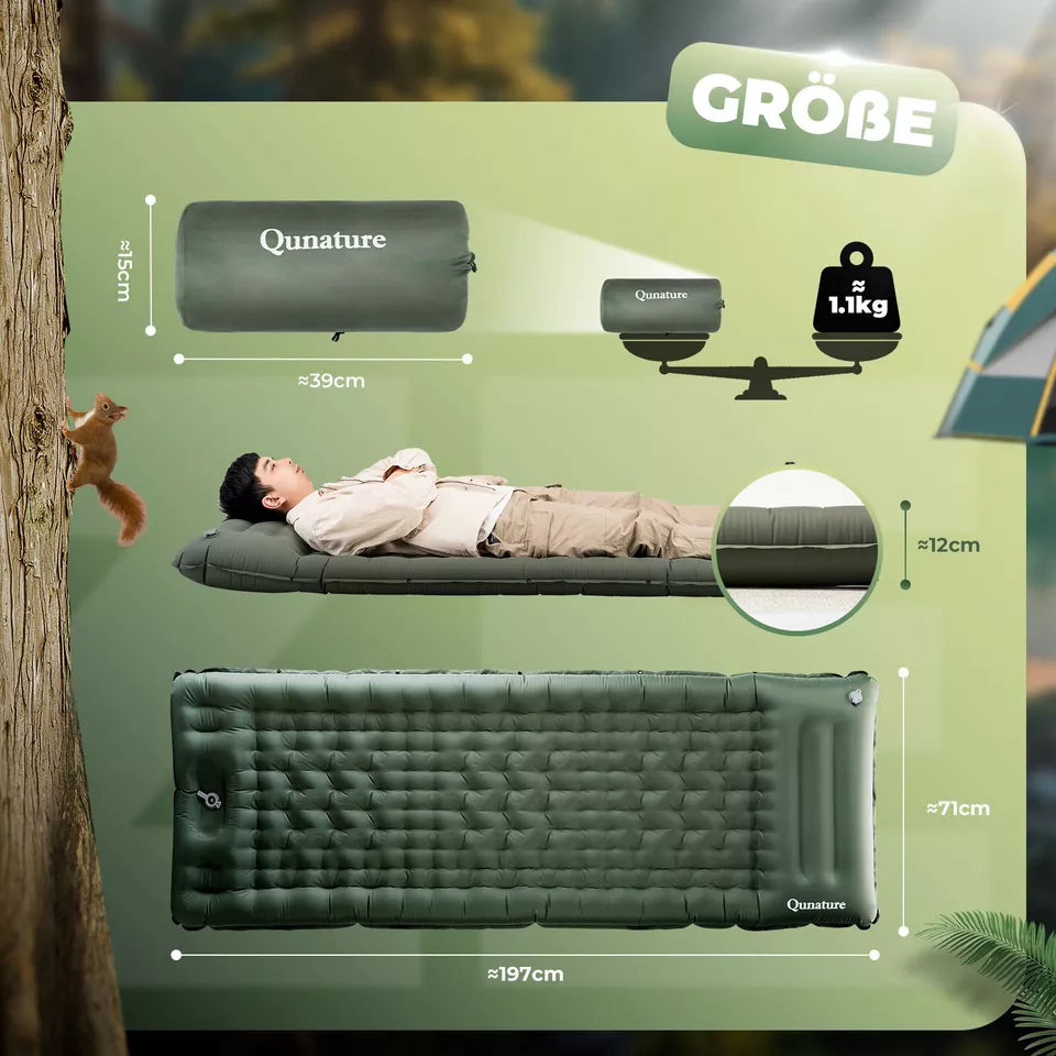 QUNATURE felfújható hálószőnyeg 197*71 cm légágy 2 Szín
